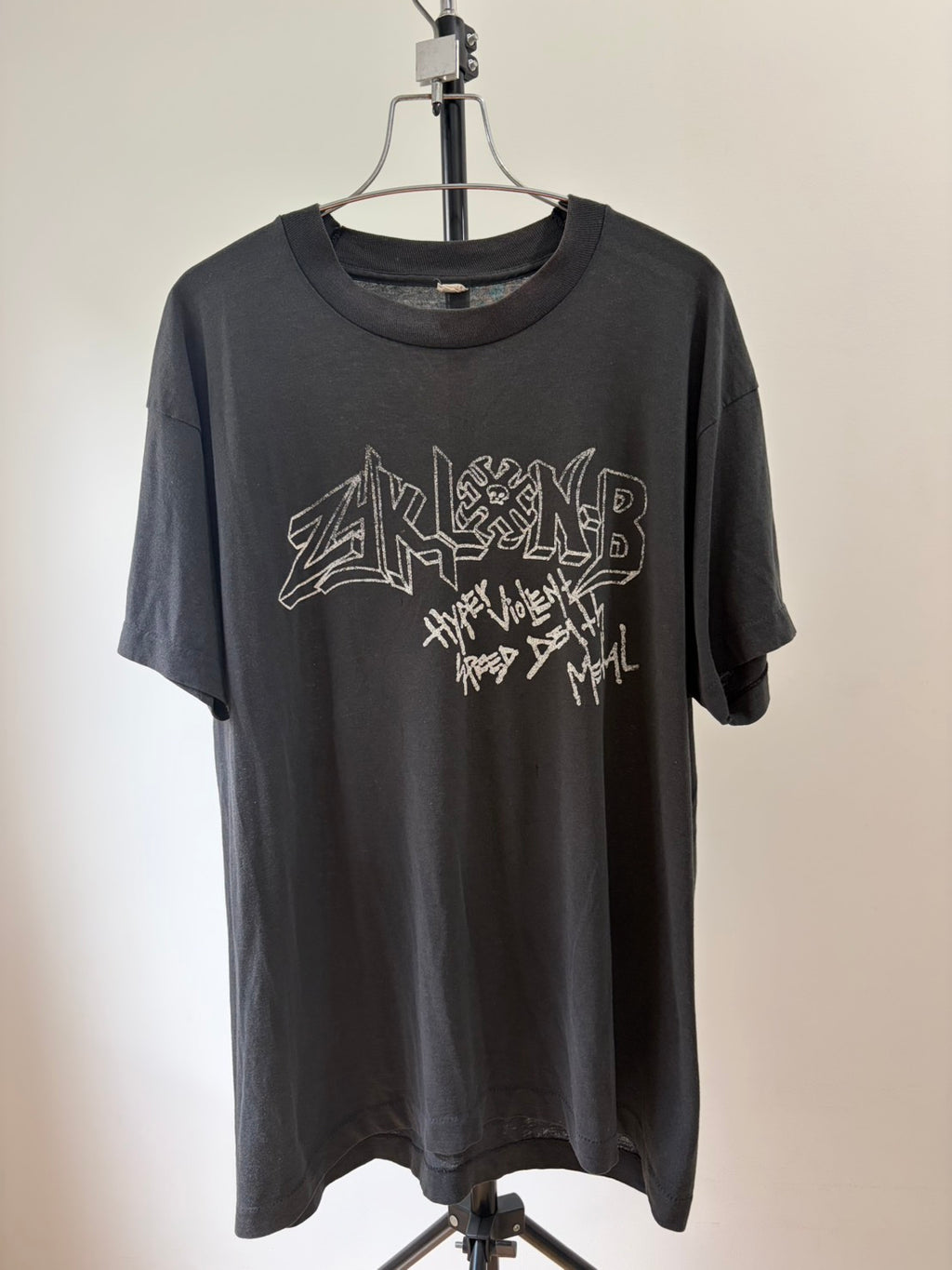 RARE Vintage Faded Black 80s ZYKLON-B (US) - Demo shirt