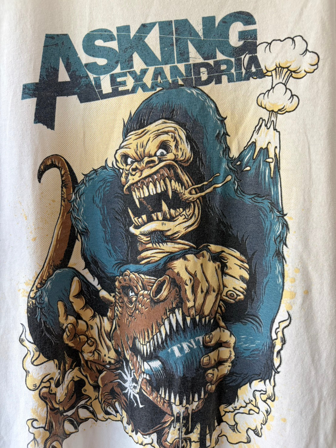 Vintage Y2K Asking Alexandria “Ape vs T-Rex” Band Tee