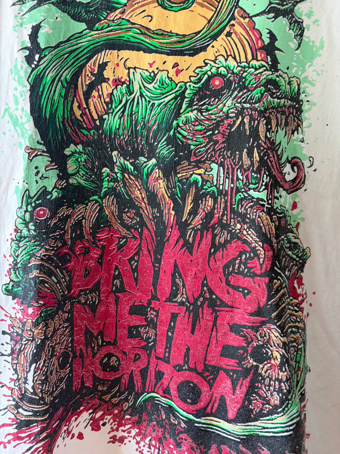 Old Bootleg Y2K Bring Me The Horizon Bloody Monster Band Tee